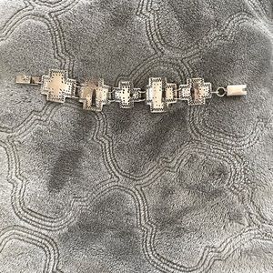 Sterling Silver cross bracelet size 7.